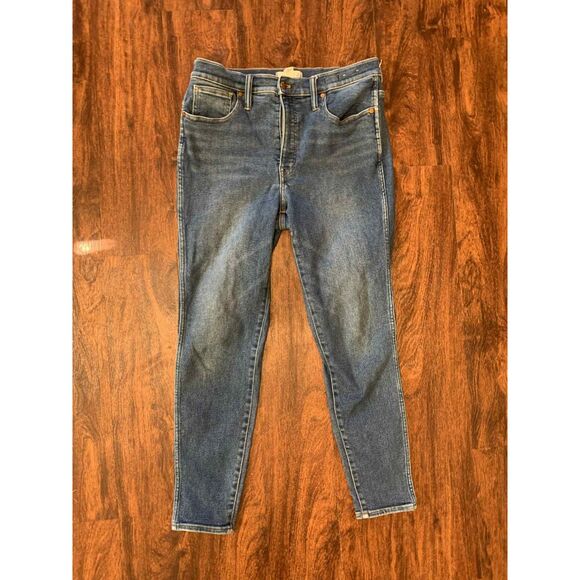Madewell 10" Lightwash High Rise Skinny Jeans, size 31 - Picture 2 of 6